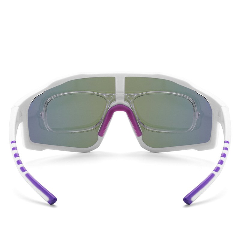 FW 3092 Fashion One Piece Mirror Lens Sun Glasses Wrap Around Men Women Cycling Sport Polarized Sunglasses Custom Logo