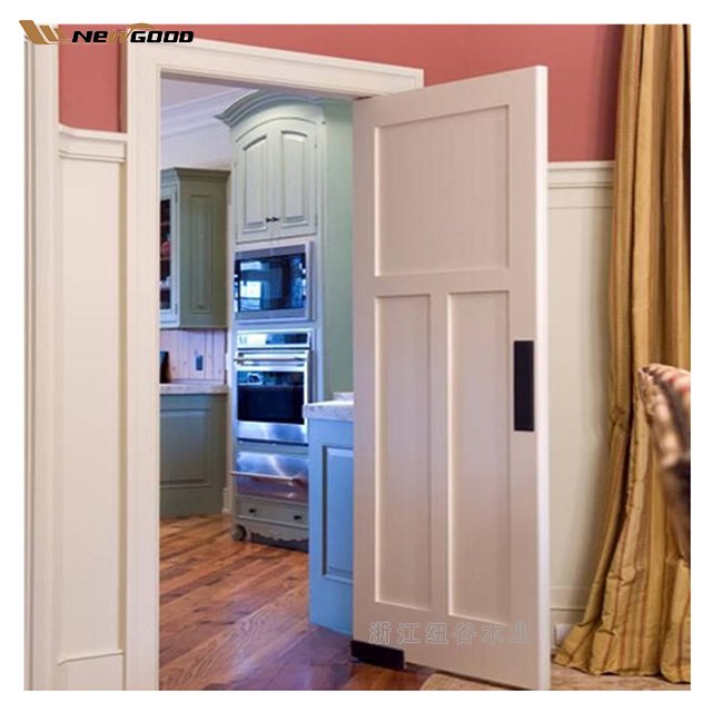 White Primed Wooden Doors In Dubai Interior With Frames 90-120mm Stainless Steel Sus304 Hinge Cedar Wood Door