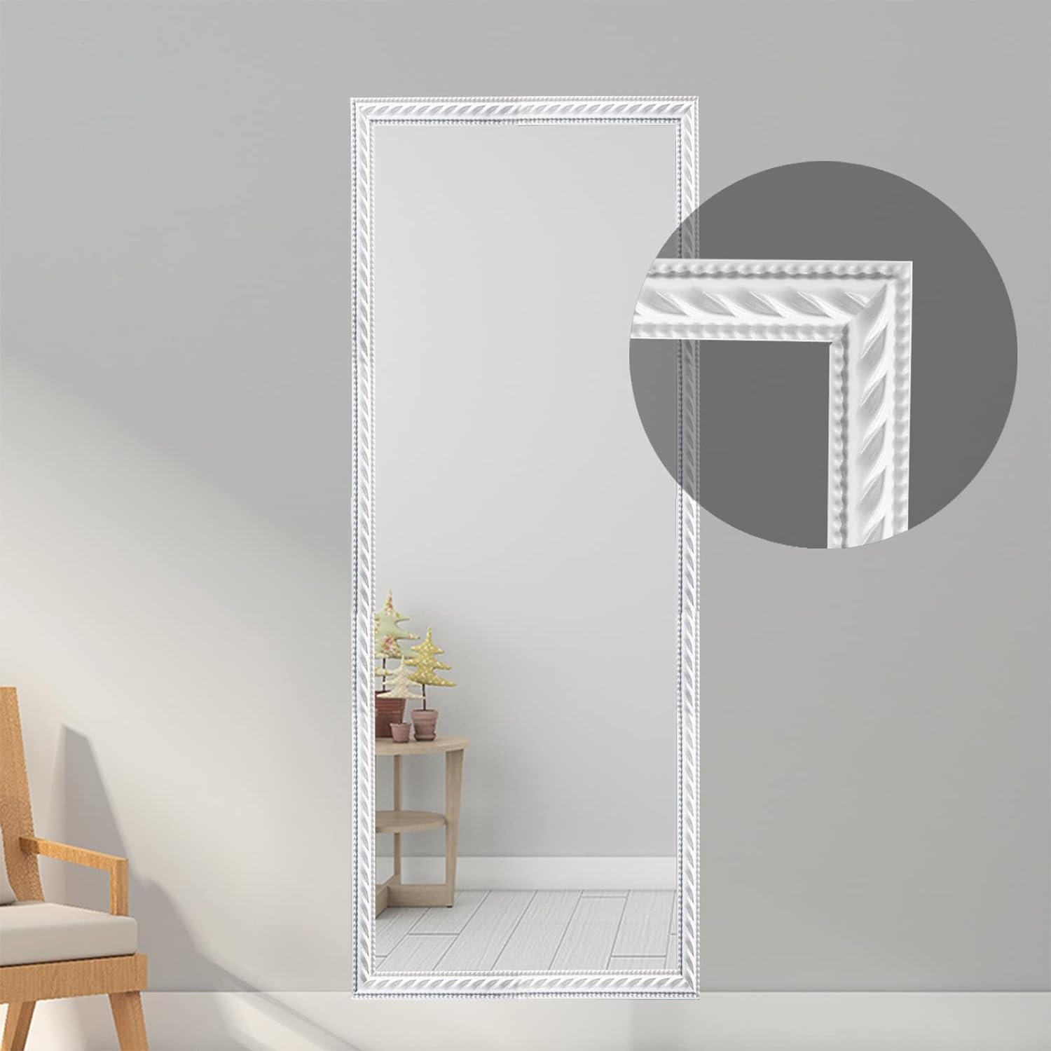 Paintable Wall Trim, Peel and Stick Self-Adhesive Design, DIY Home Decor on The Cabinet Mirror Frame, 9.8ft