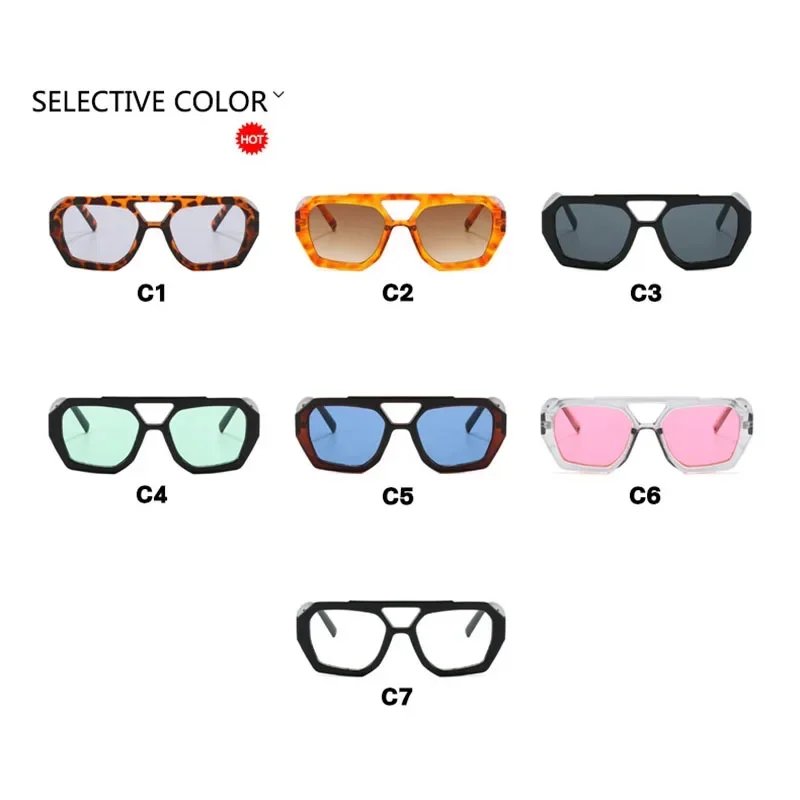 LeonLion Square Vintage 2024 Sunglasses Women Fashion Trend Glasses Women Personality Simple Eyewear Retro Women Gafas De Sol