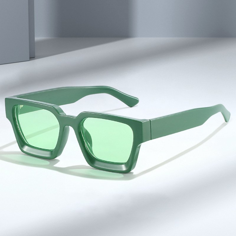 New European and American thick frame sunglasses trendy box stylish large frame sunglasses