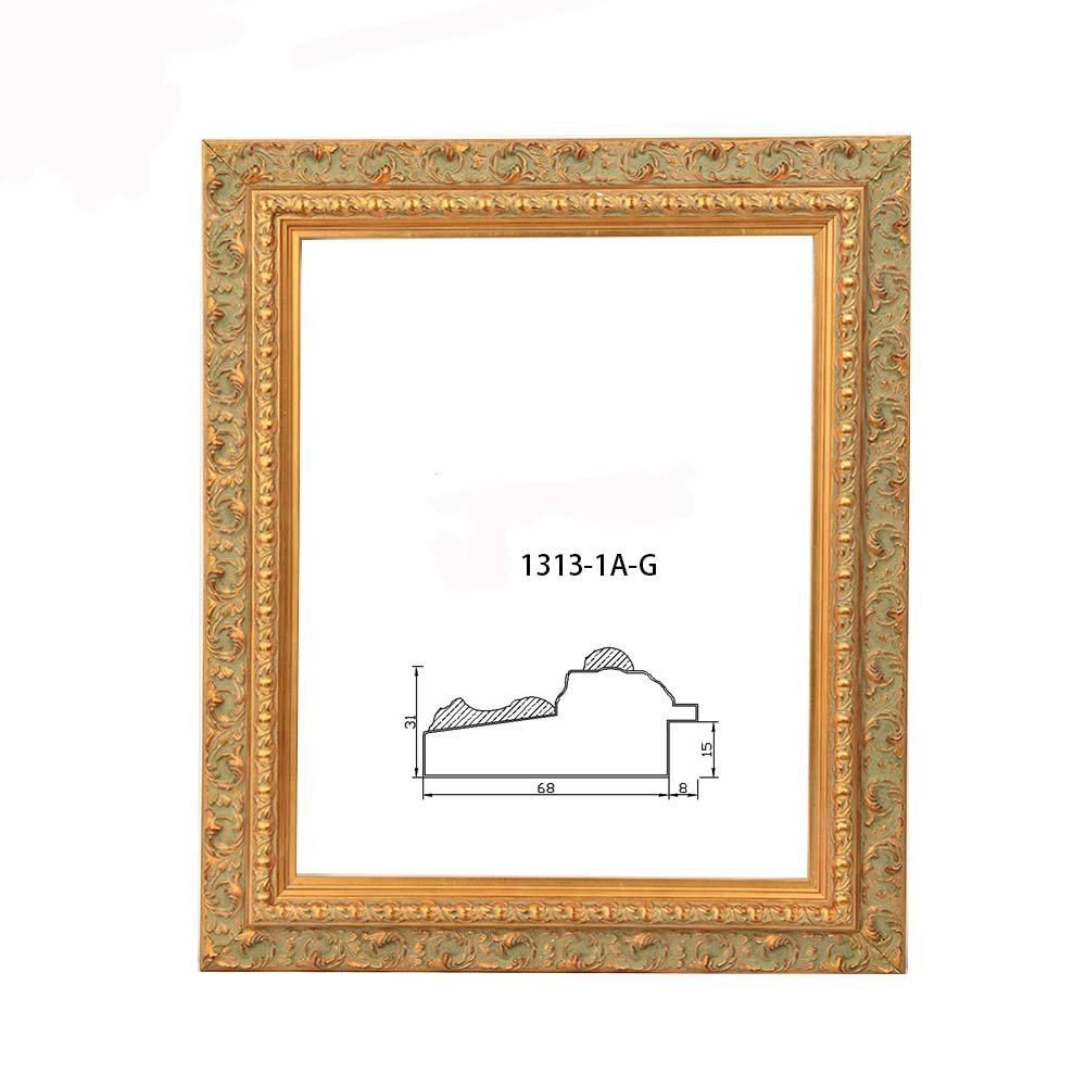 Custom Gold Vintage Wood Photo Frame Moulding Ornate Solid Wooden Classical Painting Frame