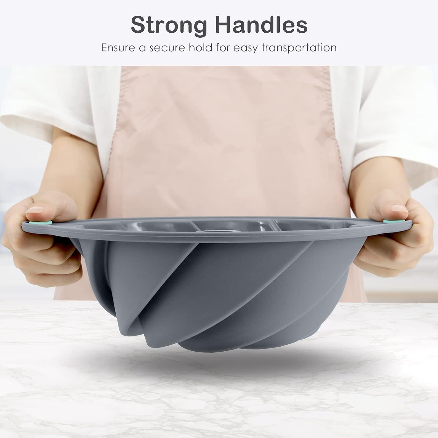 Large Dual-Color Silicone Hard-Frame Cake Tools Moulds Easy to Use Baking Set in New Style Swirl Hollow Tray INS Style Packaging