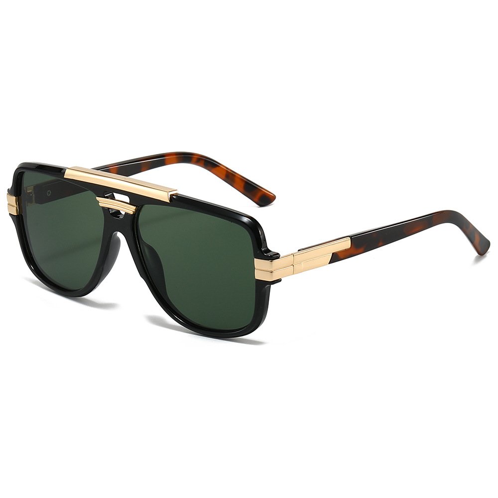 SPARLOO 6936 yellow New Arrival Men's Retro Square Metal Sunglasses European American Trendy Style Cross-Border Red Frame