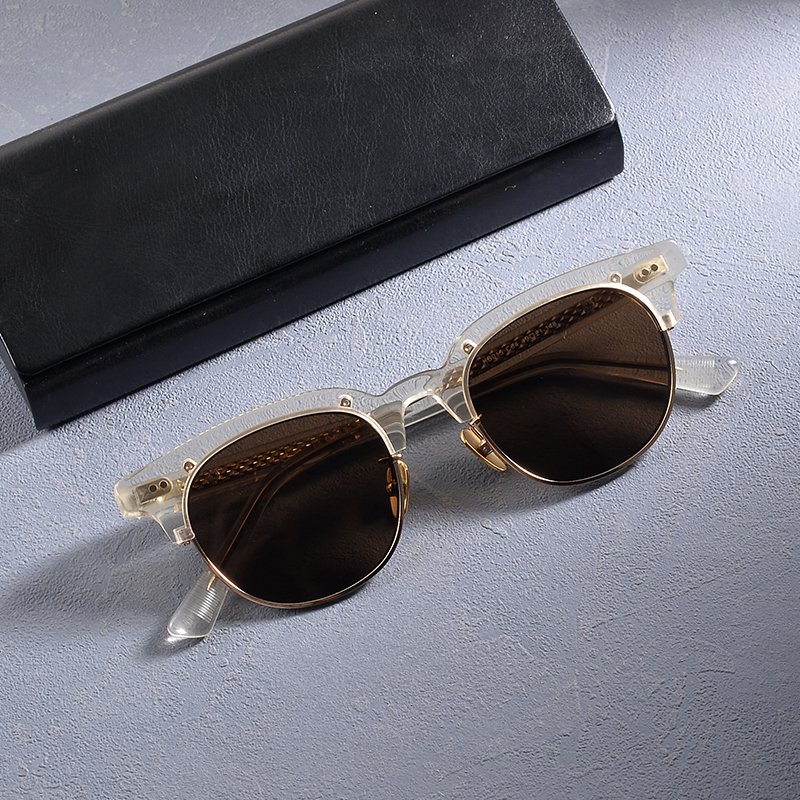 2024 Italian Sunglasses Women's Custom Glasses OEM Retro Mazzucchelli Acetate Cellulose Frame Glasses Sunglasses