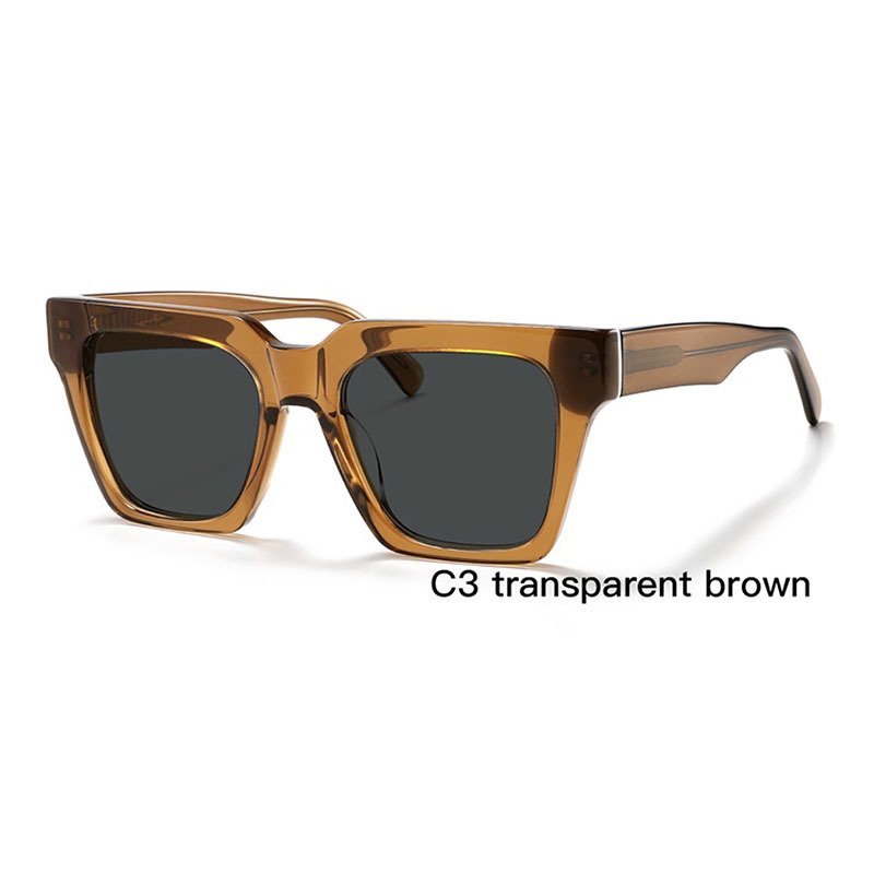 Uv 400 Sunglasses 2024 Fascion Glasses Euro-American Sunglasses Big Square Frame Polarized Sunglasses