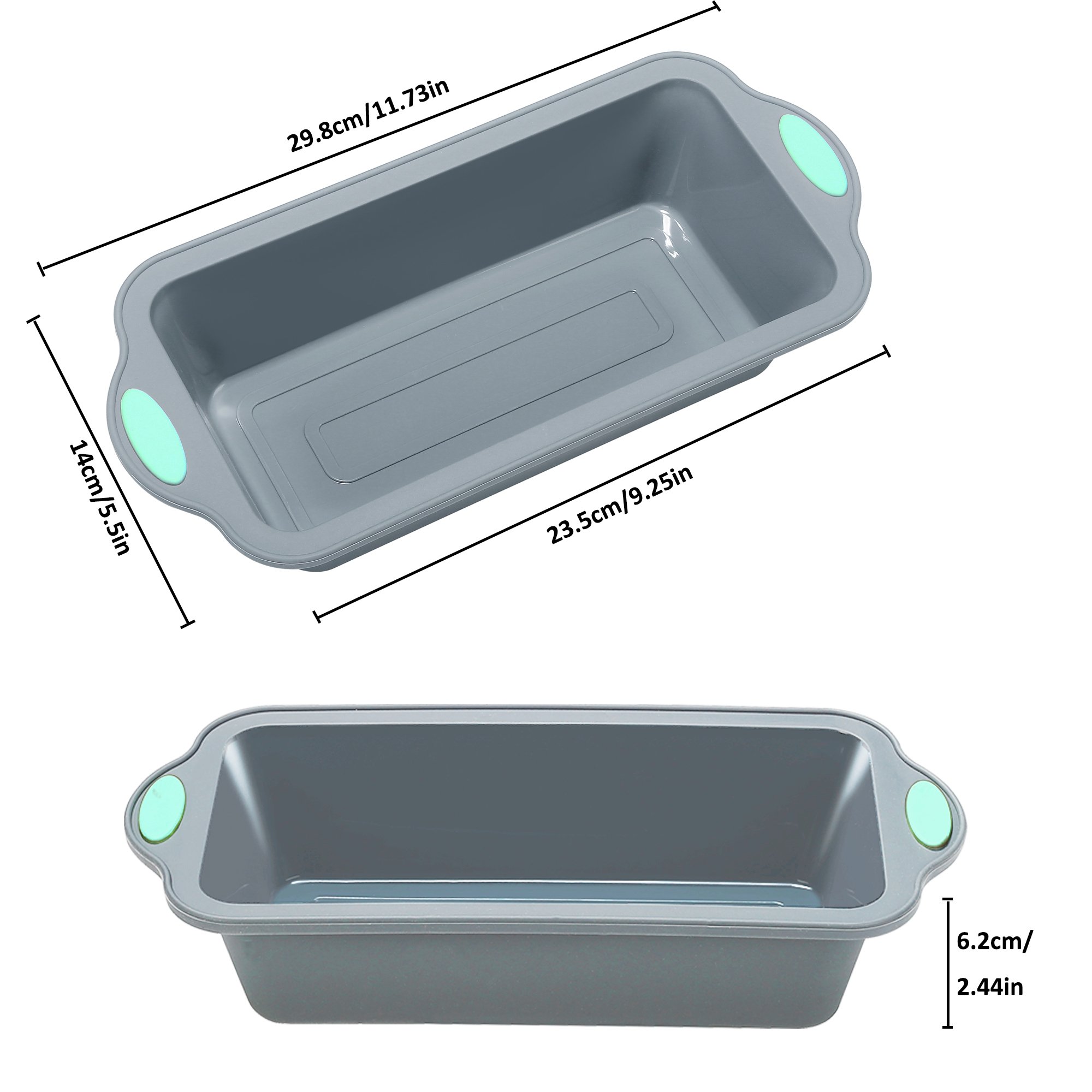 Bicolor Metal Framed Silicone Cake Pan Mold Eco-Friendly Baking Dish for Home Use Includes Basic Cake Tool