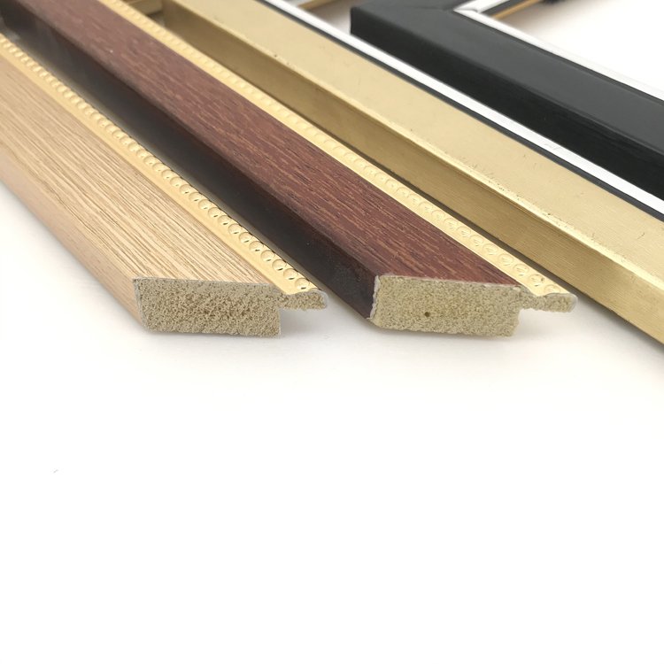 Ornate Decorative Cheap Small Picture Frames Plastic Wholesale PS Moulding Korea for Wall Art Carton Box Environment Friendly