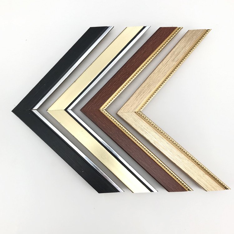 Ornate Decorative Cheap Small Picture Frames Plastic Wholesale PS Moulding Korea for Wall Art Carton Box Environment Friendly