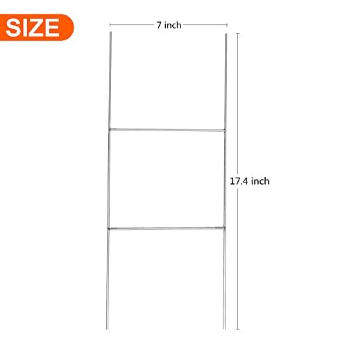 Heavy Duty Metal H-Stakes H Frame Wire Stakes, 17.4'' x 7'' Yard Sign Stake for 4mm Corrugated Signs