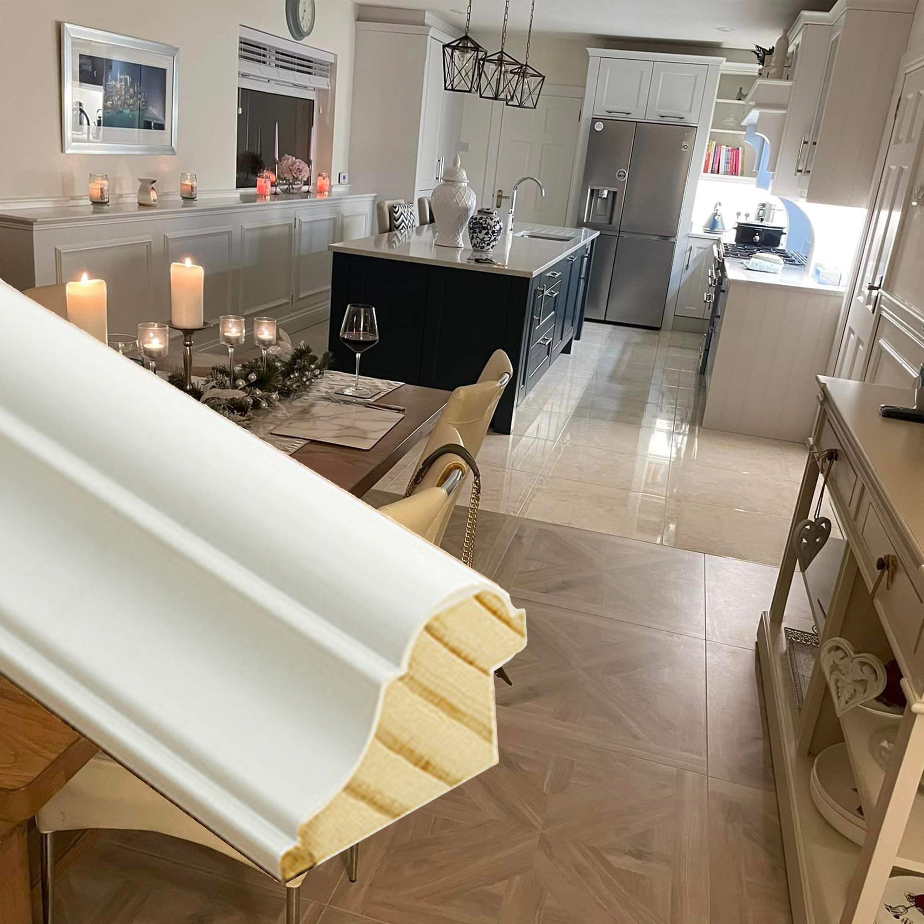 Modern Room Decoration Door And Window Trim Board Moulding Wood Frame Moulding Wall Trim