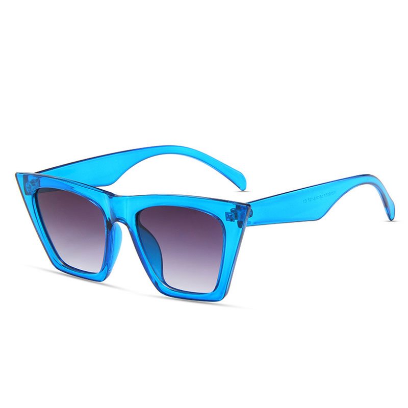 Hot style Square sunglasses show big frame cat eye sunglasses Women Men Adult Plastic Sunglasses