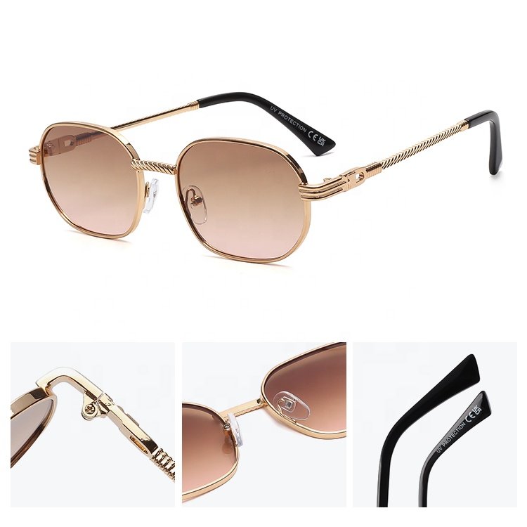 Popular Luxury Metal Sunglassevening Dressesades Custom Small Capee Oval Sun Glprom Dress Vestidos Robesunisex Sunglasses PC Men