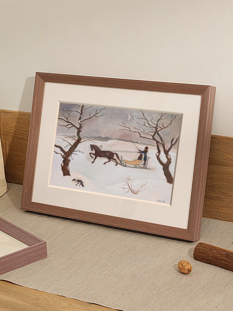 Table setting custom simple style 8x10/A4/24x36 oak wooden poster frame canvas photo frame picture frames