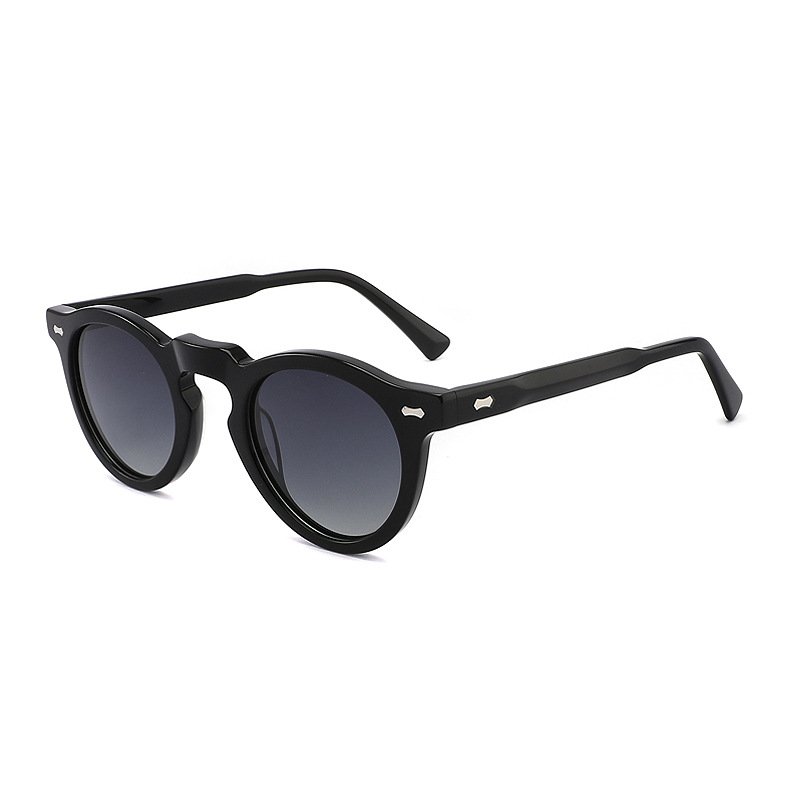 New Vintage Retro UV Protection Eyeglasses Plastic Fashionable Sun Glasses Men Women Blue Black Acetate Frames Polarized Lenses