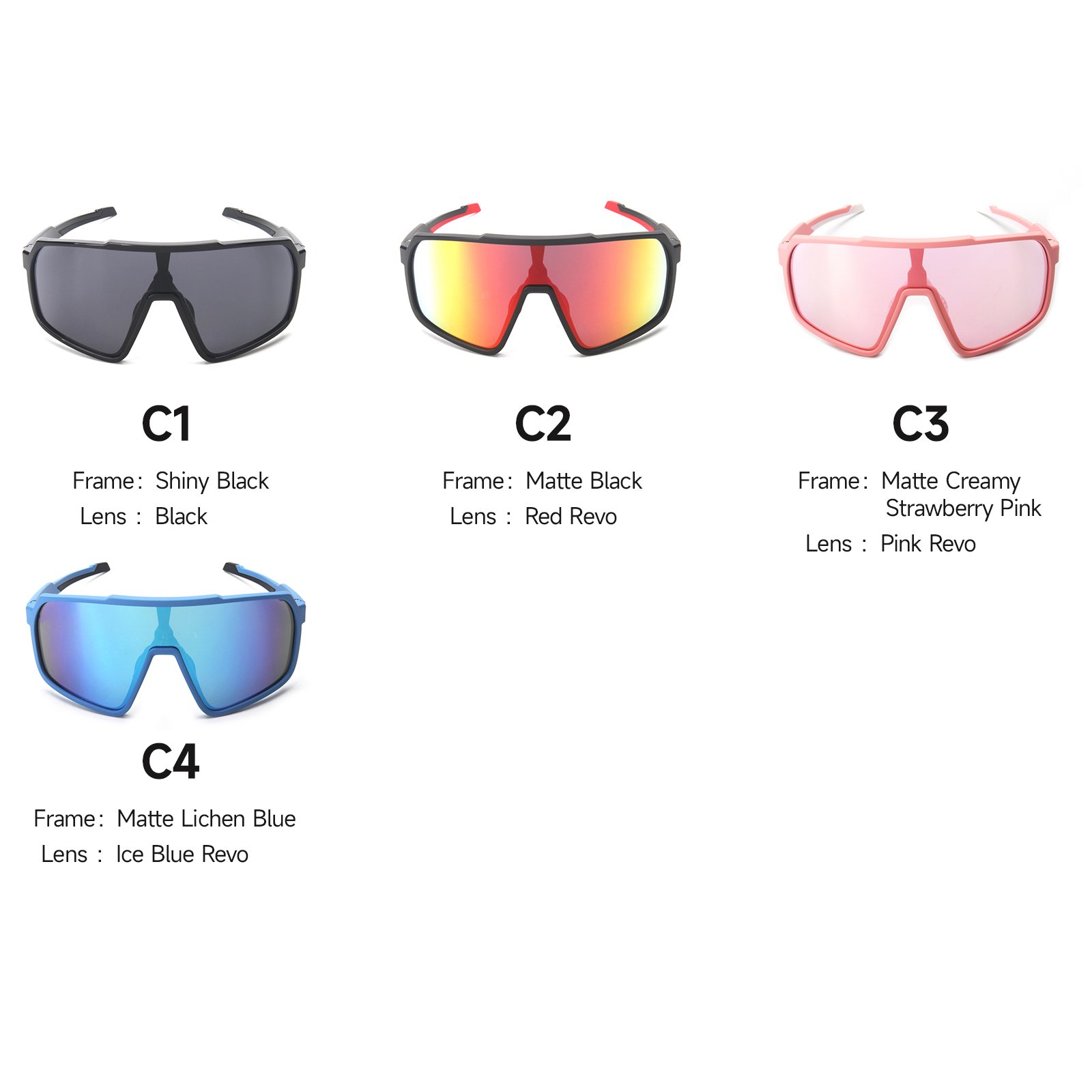 2024 New Arrivals MTB Road Bike Glasses Goggles UV400 Windproof Large Frame Running Cycling Sunglasses Sports Goggles
