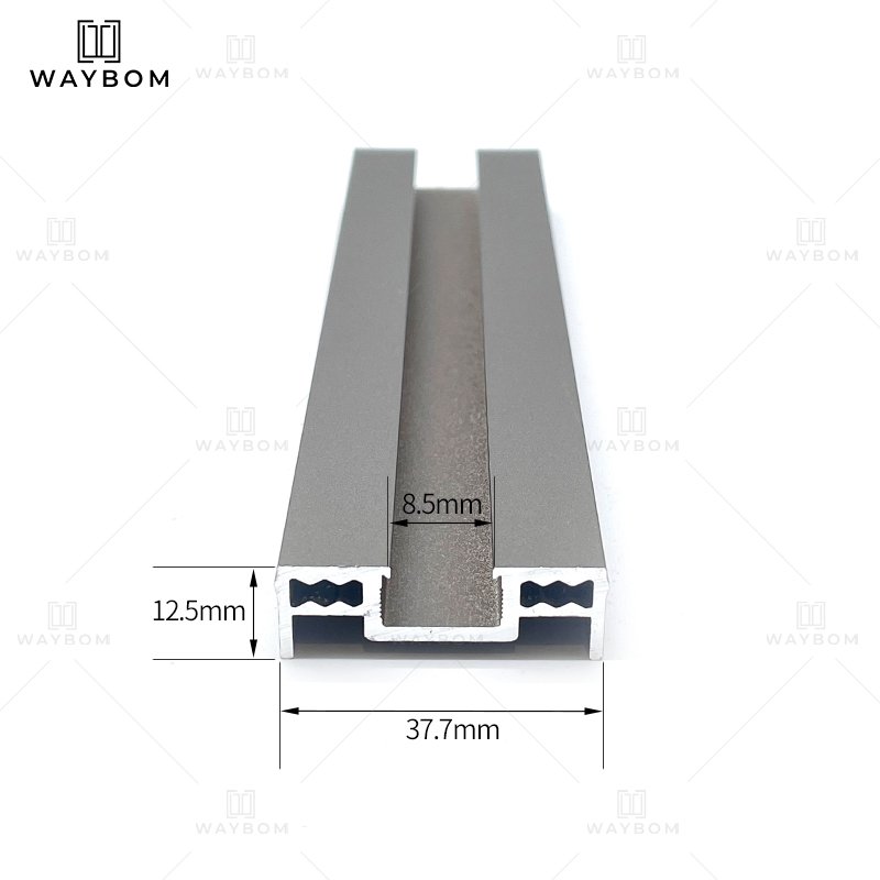 Waybom 6 panels synchronized sliding glass door aluminum hidden sliding doors 8mm glass custom door frame moulding