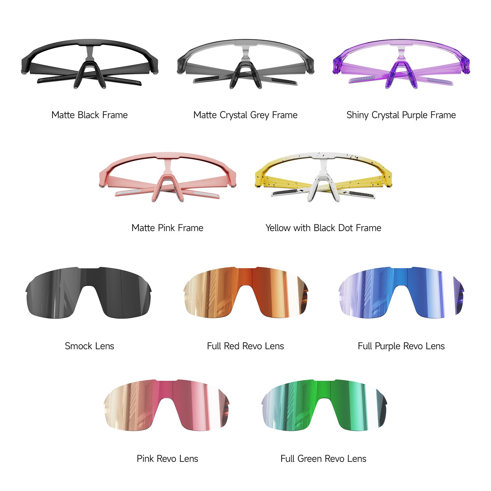 Custom TR90 Frame Sport Bicycle Cycling Sunglasses UV400 Protection Mirrored Windproof Running Mountain Bike Glasses Goggles