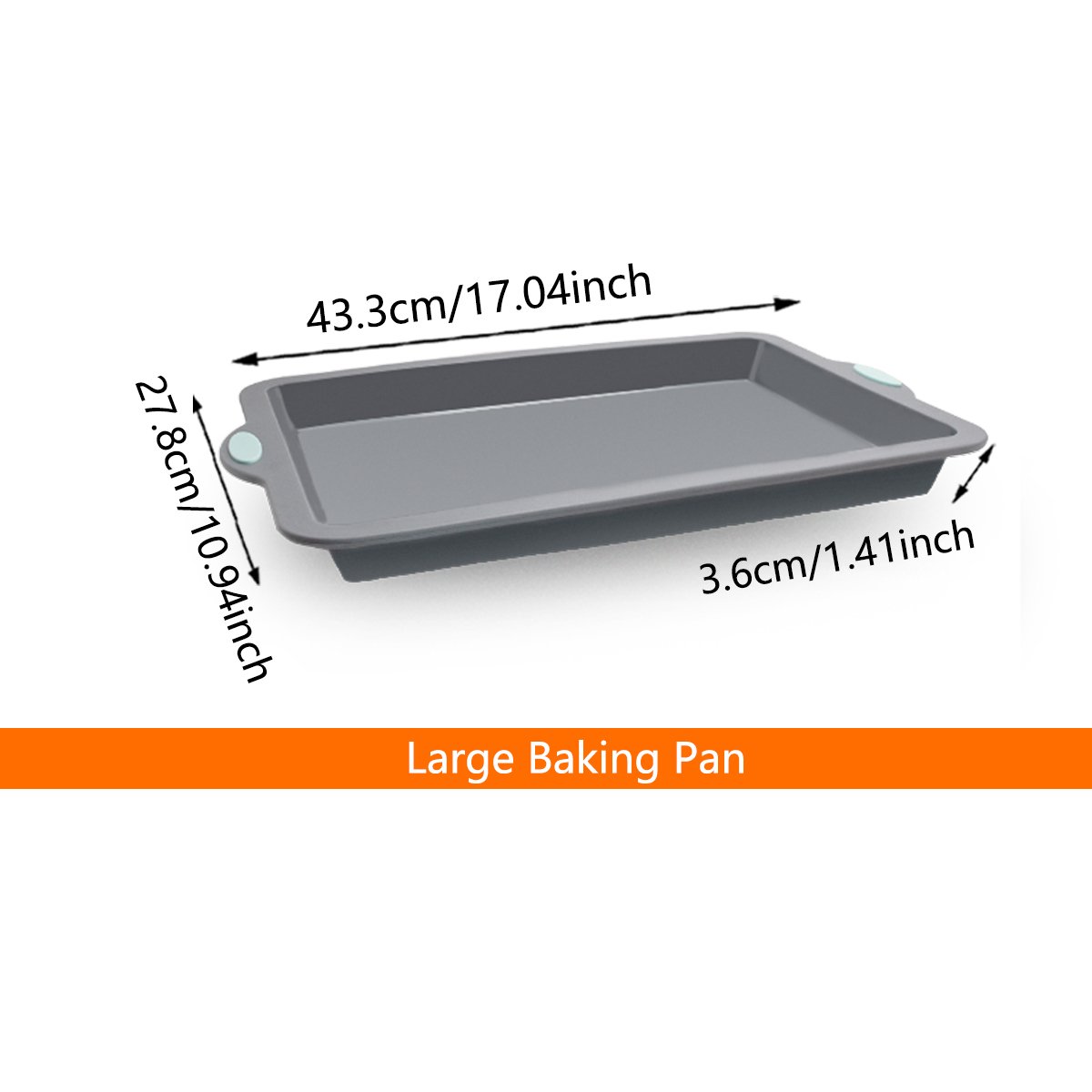 Large Bicolor Hard Frame Silicone Cake Pan Mold Food Grade Kitchen Bakeware for DIY Bread & Cookie Baking Dishes & Pans