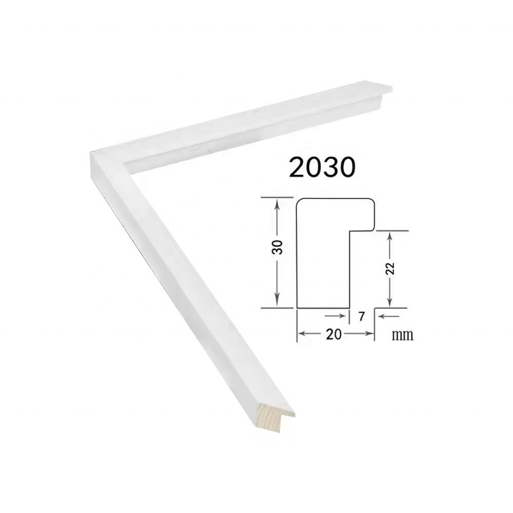 Hot Sale 2030 Modern 2x3cm Moulding Custom Size A4 A2 A3 Simple Black White Solid Pine Wood Frames