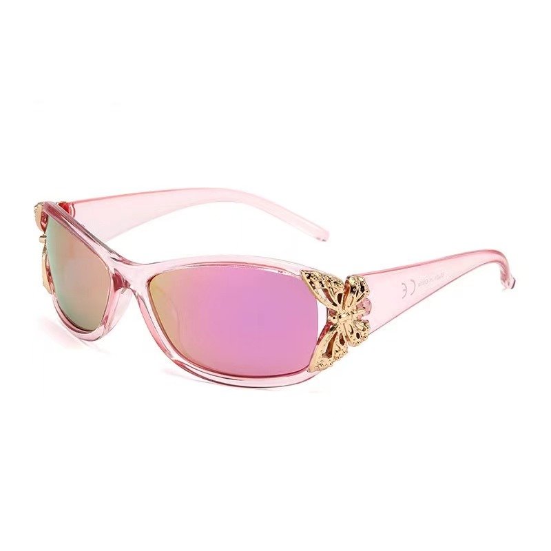 2024 Luxury Sunglasses Y2k Polarized 3d Butterfly Sunglasses Oval Leopard Print Retro Sun Glasses Uv400 Ladies Fashion Eyewear