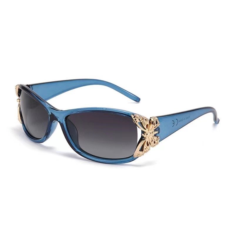 2024 Luxury Sunglasses Y2k Polarized 3d Butterfly Sunglasses Oval Leopard Print Retro Sun Glasses Uv400 Ladies Fashion Eyewear