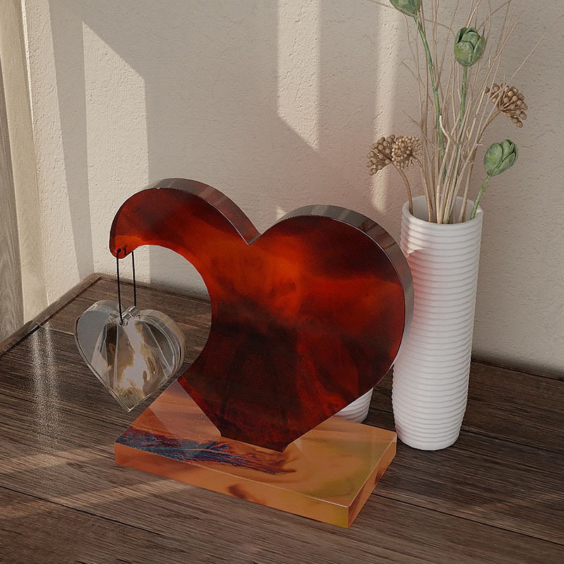 Besafe Table Home Art Decor DIY picture frame Heart Shape Resin Photo Frame Epoxy casting silicone Molds