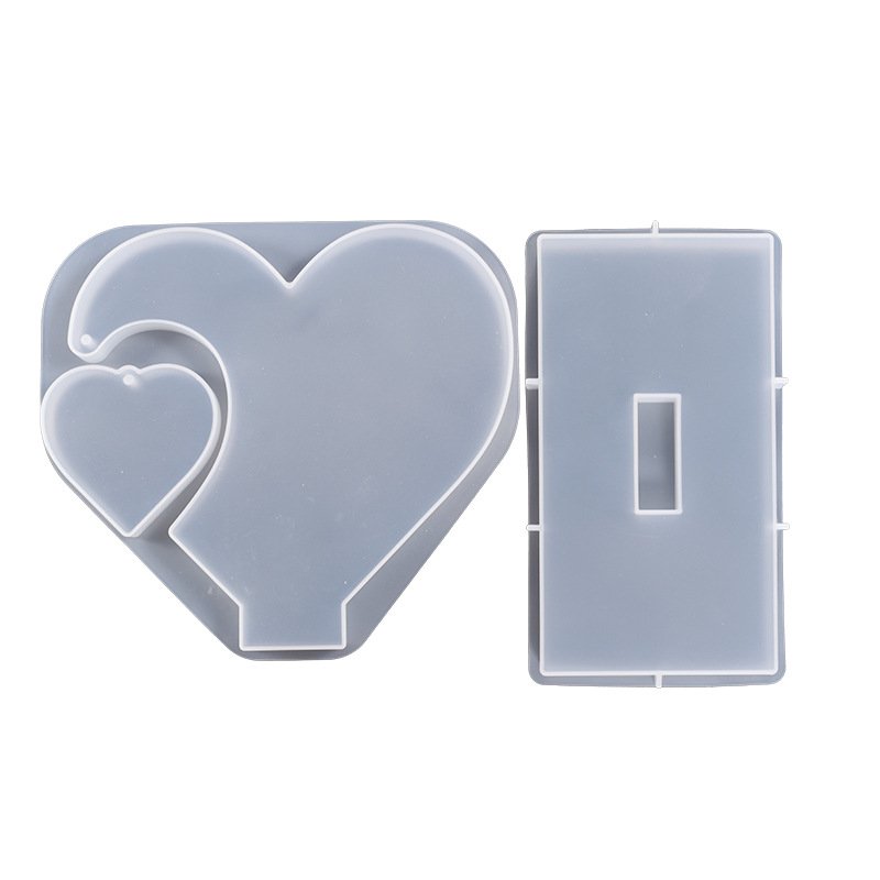 Besafe Table Home Art Decor DIY picture frame Heart Shape Resin Photo Frame Epoxy casting silicone Molds