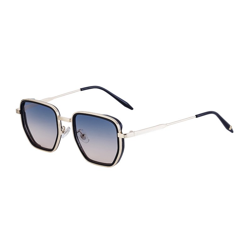 2024 New Fashion Square Sunglasses For Male Female Outdoor Sunglasses Personalized Trendy Metal Frame Sunglasses
