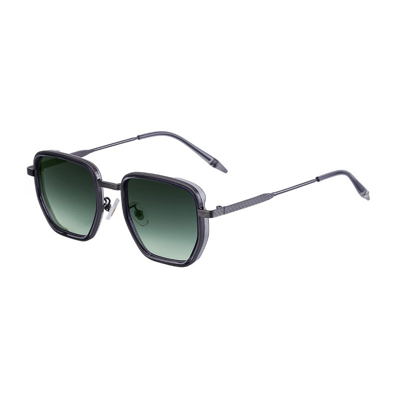 2024 New Fashion Square Sunglasses For Male Female Outdoor Sunglasses Personalized Trendy Metal Frame Sunglasses