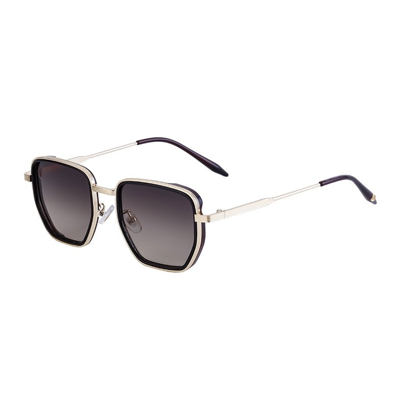 2024 New Fashion Square Sunglasses For Male Female Outdoor Sunglasses Personalized Trendy Metal Frame Sunglasses