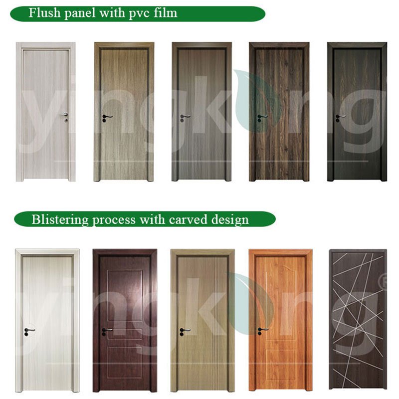 Yingkang Best Selling Customized Design Durable Door Pvc Flush WPC Hollow Door For Bedrooms And Bathrooms In Paraguay