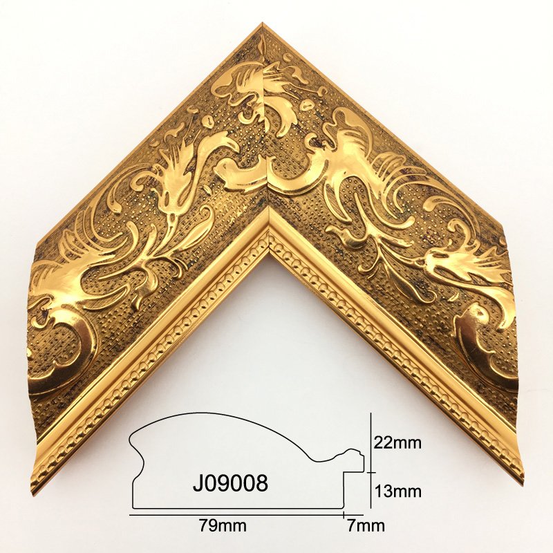 Hualun Guanse Picture Frame Mirror Gold Moulding Manufacturer Wholesale PS Polystyrene Free Sample Manufacture Plastic Luxury