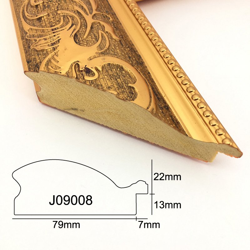 Hualun Guanse Picture Frame Mirror Gold Moulding Manufacturer Wholesale PS Polystyrene Free Sample Manufacture Plastic Luxury