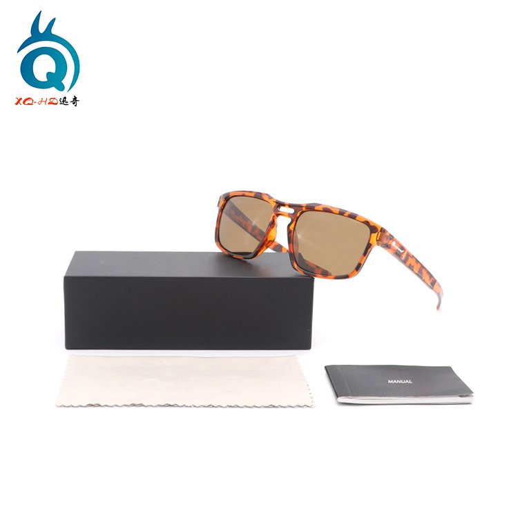 XUNQI full frame demi color designer festival glasses polarized square sunglasses men women