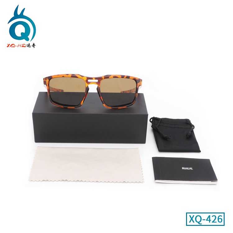 XUNQI full frame demi color designer festival glasses polarized square sunglasses men women