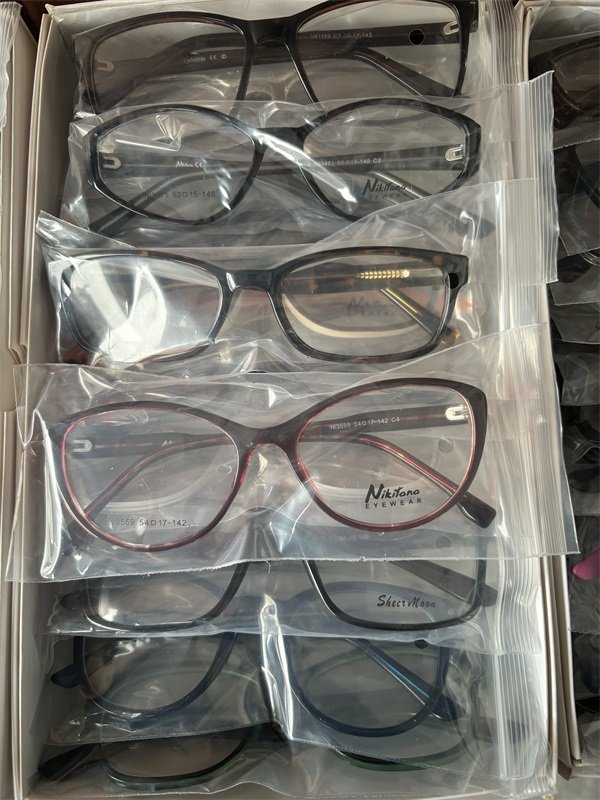 Optical Store Quality Eyeglasses Economic Assort Optical Frames TR90 CP Metallic Spectacles