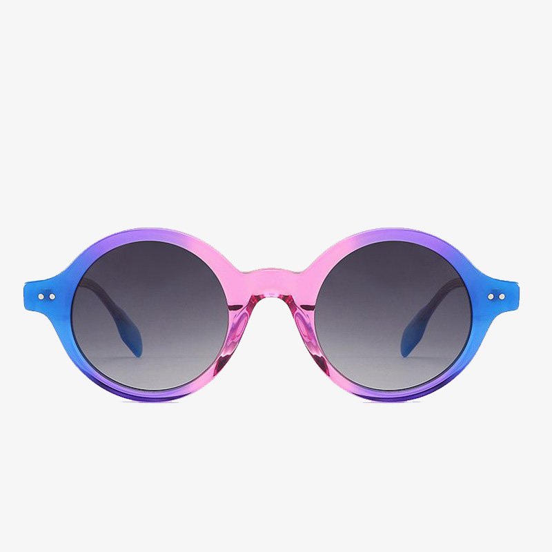 Retro Polarized Colorful Frame Sunglasses 2025 Stylish Sunglasses Handmade Acetate Round Sunglasses