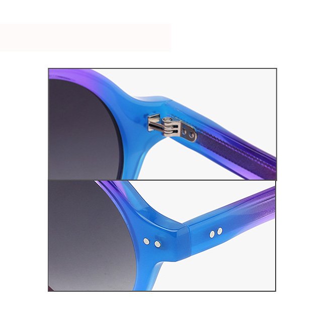 Retro Polarized Colorful Frame Sunglasses 2025 Stylish Sunglasses Handmade Acetate Round Sunglasses