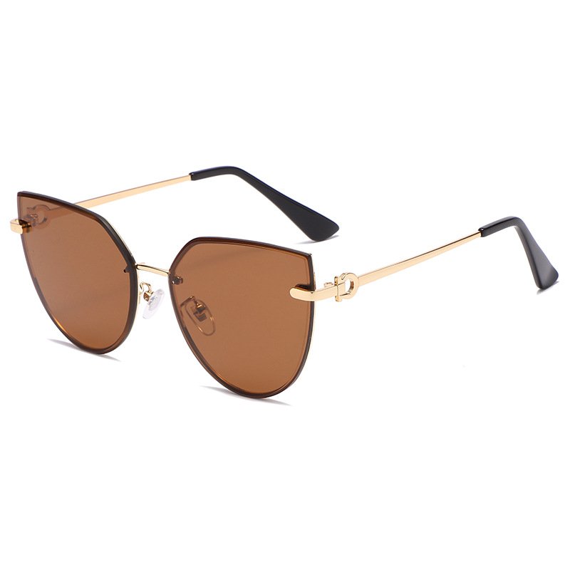 Big frame personalized butterfly gradient sun glasses female metal fashion hot sale trendy shades Sunglasses for ladies