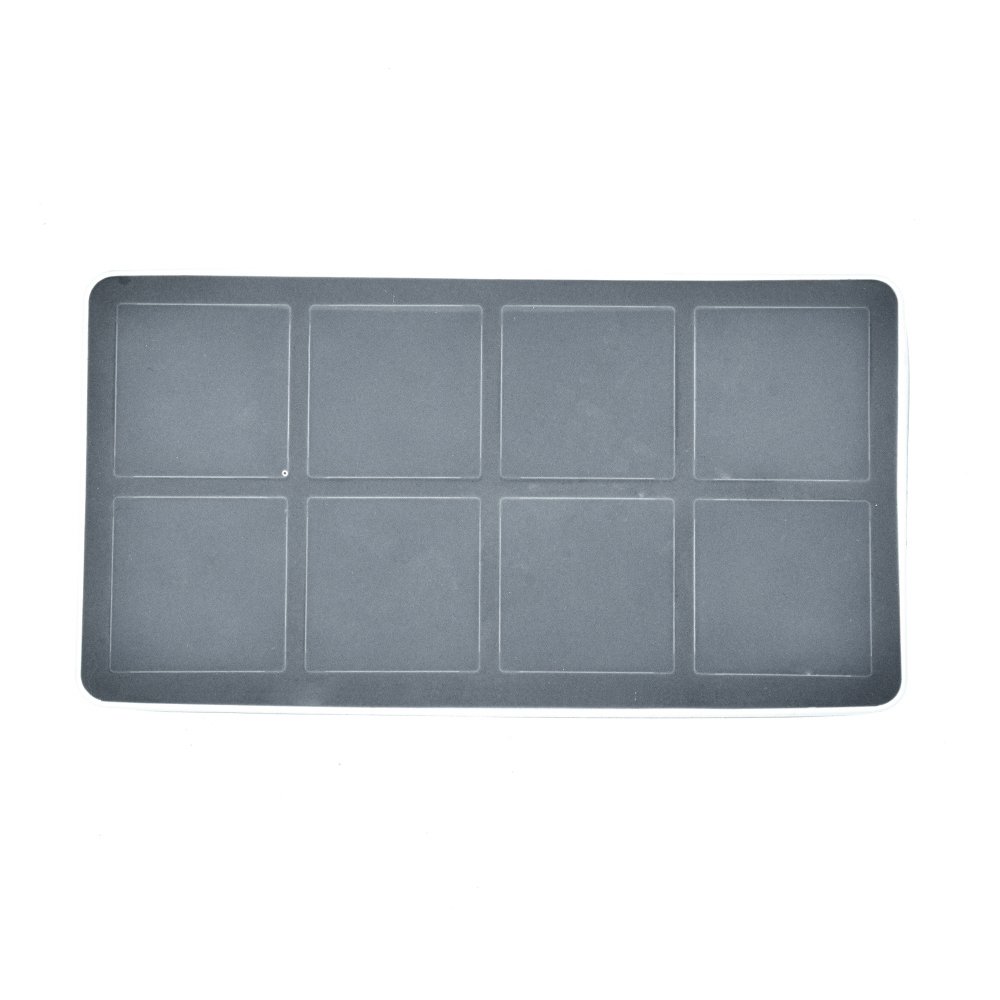 8 Cavity Ice Cube Tray Food Grade Silicone Steel Frame Easy Release Silicone Ice Cube Square Mould for Whisky