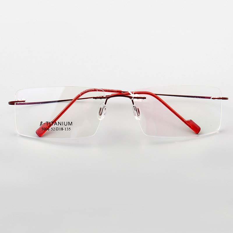 Popular 5018 Unisex Rimless glasses Rectangular Lens Multi Colors Optical Frames