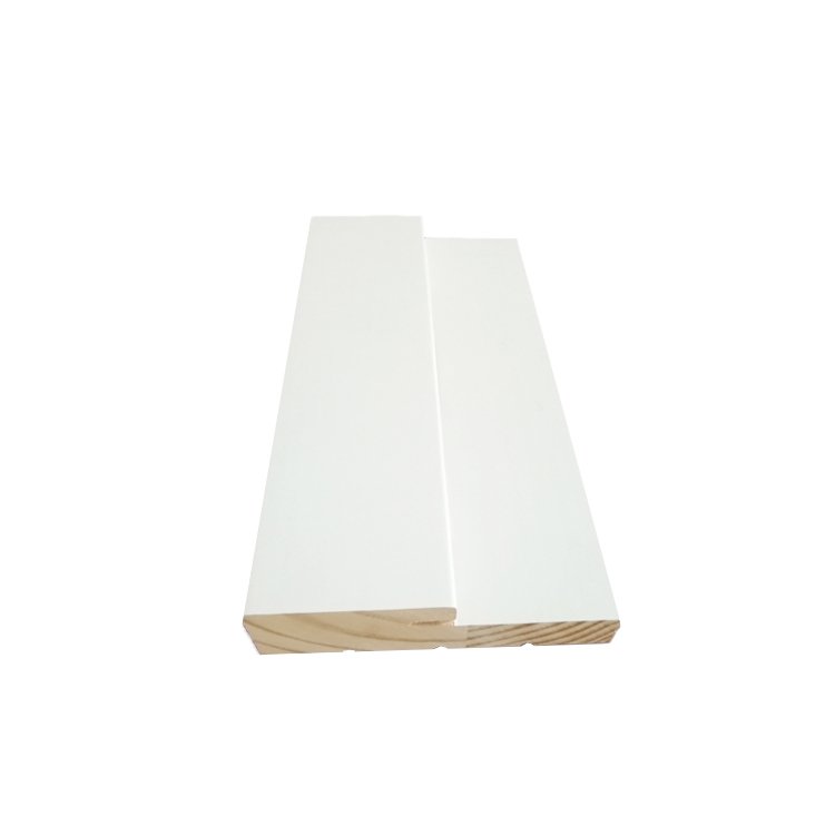 China Supplier White Waterproof Primed Door Jamb Moulding Wood Frame Moulding