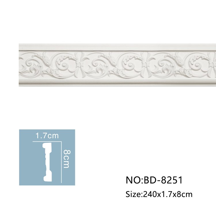 Wholesale 96 Inch Moulding Trim Polyurethane Pallet Art Photo Picture Frame Interior Decorative Carved Polyurethane Mouldings