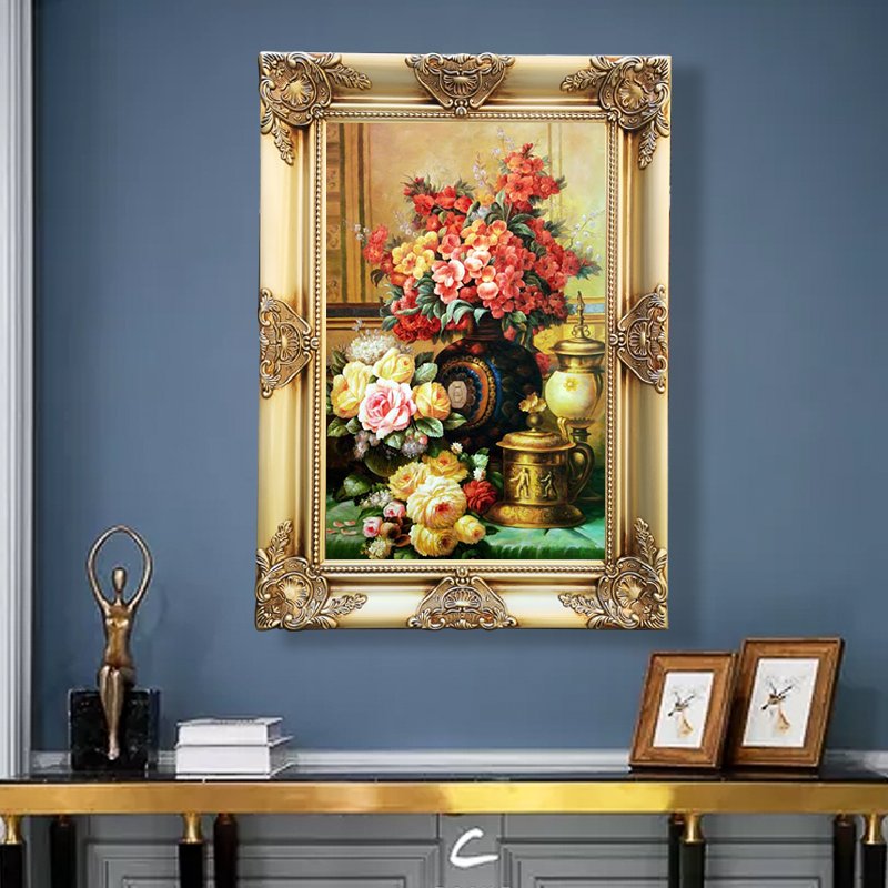 Custom Ornate Gold Wood Photo Frame Vintage Solid Wooden Frame Wall Photo Painting Moulding Antique Wood Frames For Pictures