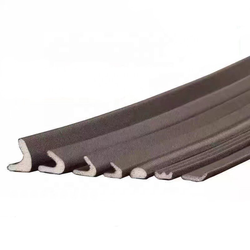 PU foam sponge interlocking self adhesive sealing strip wardrobe sliding door anti collision PU strip enveloped sealing strip