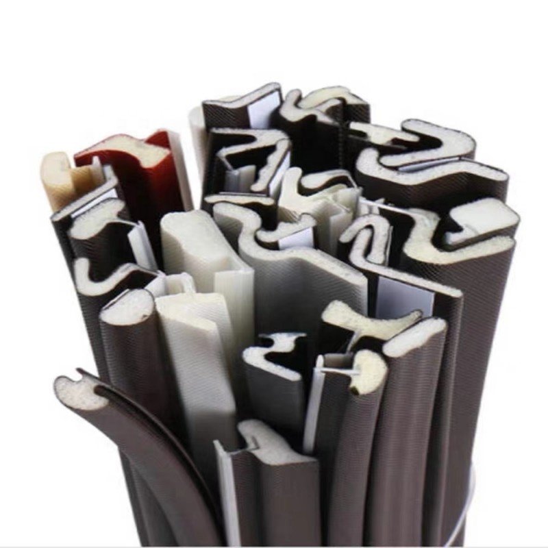 PU foam sponge interlocking self adhesive sealing strip wardrobe sliding door anti collision PU strip enveloped sealing strip