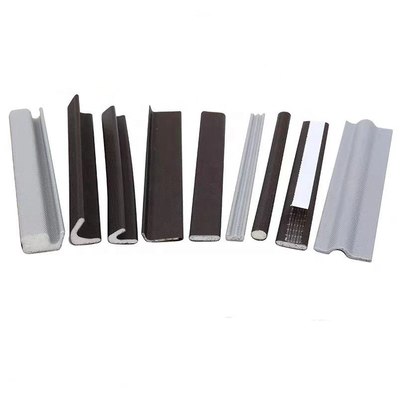 PU foam sponge interlocking self adhesive sealing strip wardrobe sliding door anti collision PU strip enveloped sealing strip