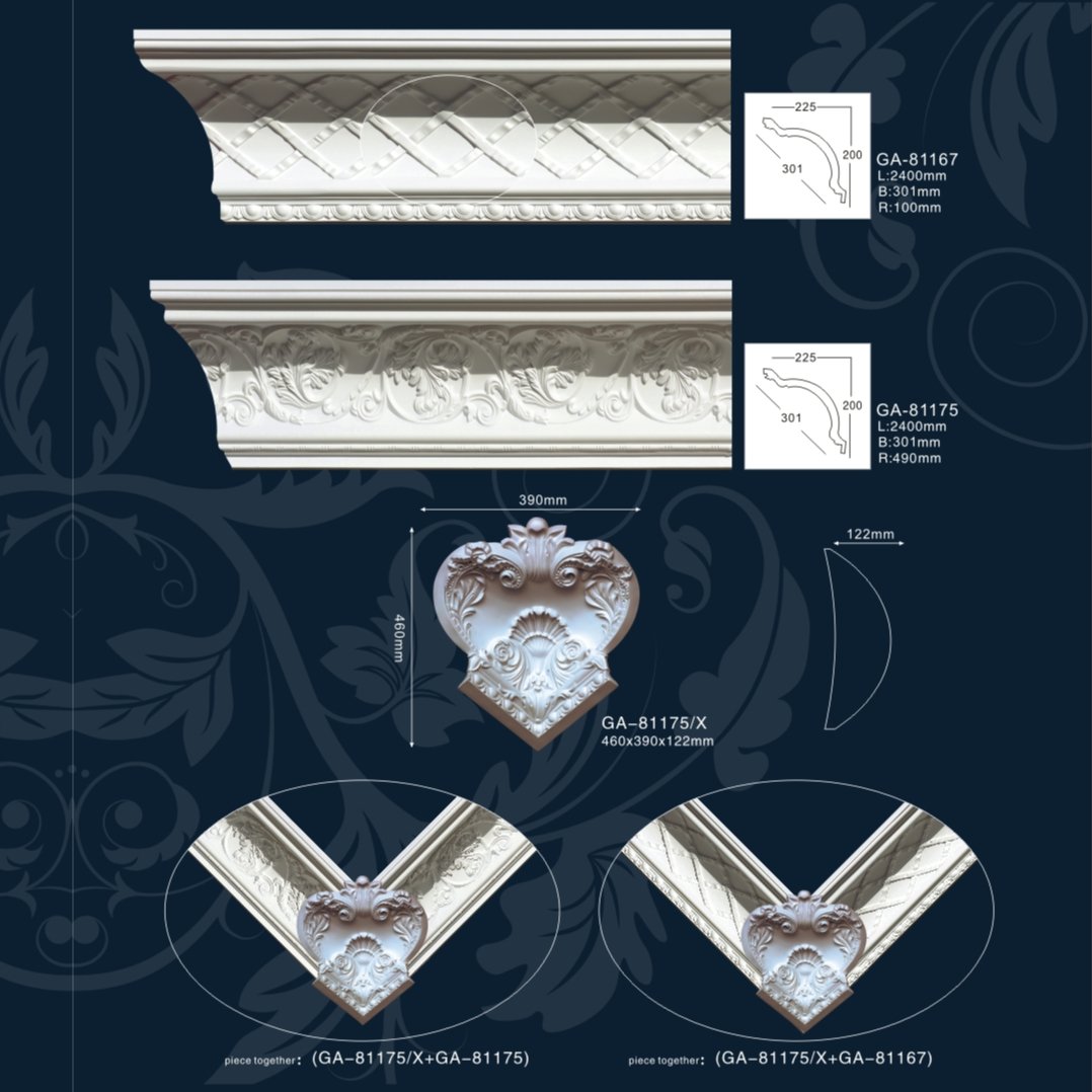 Mouldings frames moulding ceiling cornice pu cornice pu decorative moulding for outdoor