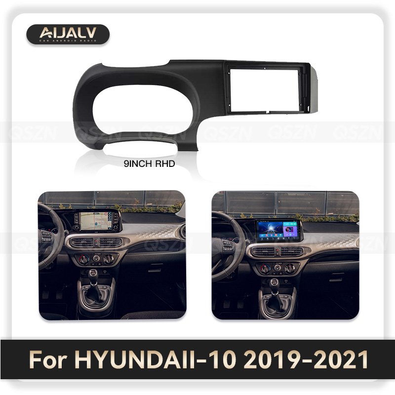 Aijia Manufacture Mould Design 2017-2021 For HYUNDAI I10 I30 9INCH LHD RHD Amplifiers Control Antenna Facial Frame Kit Dashboard